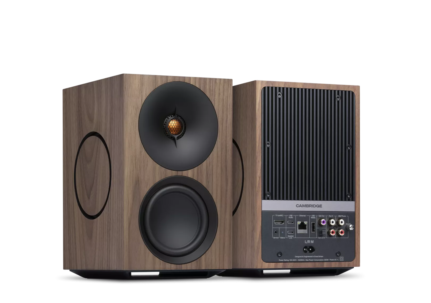 Cambridge Audio L/R M Regallautsprecher mit ausgewogener Klangabstimmung für HiFi-Systeme.