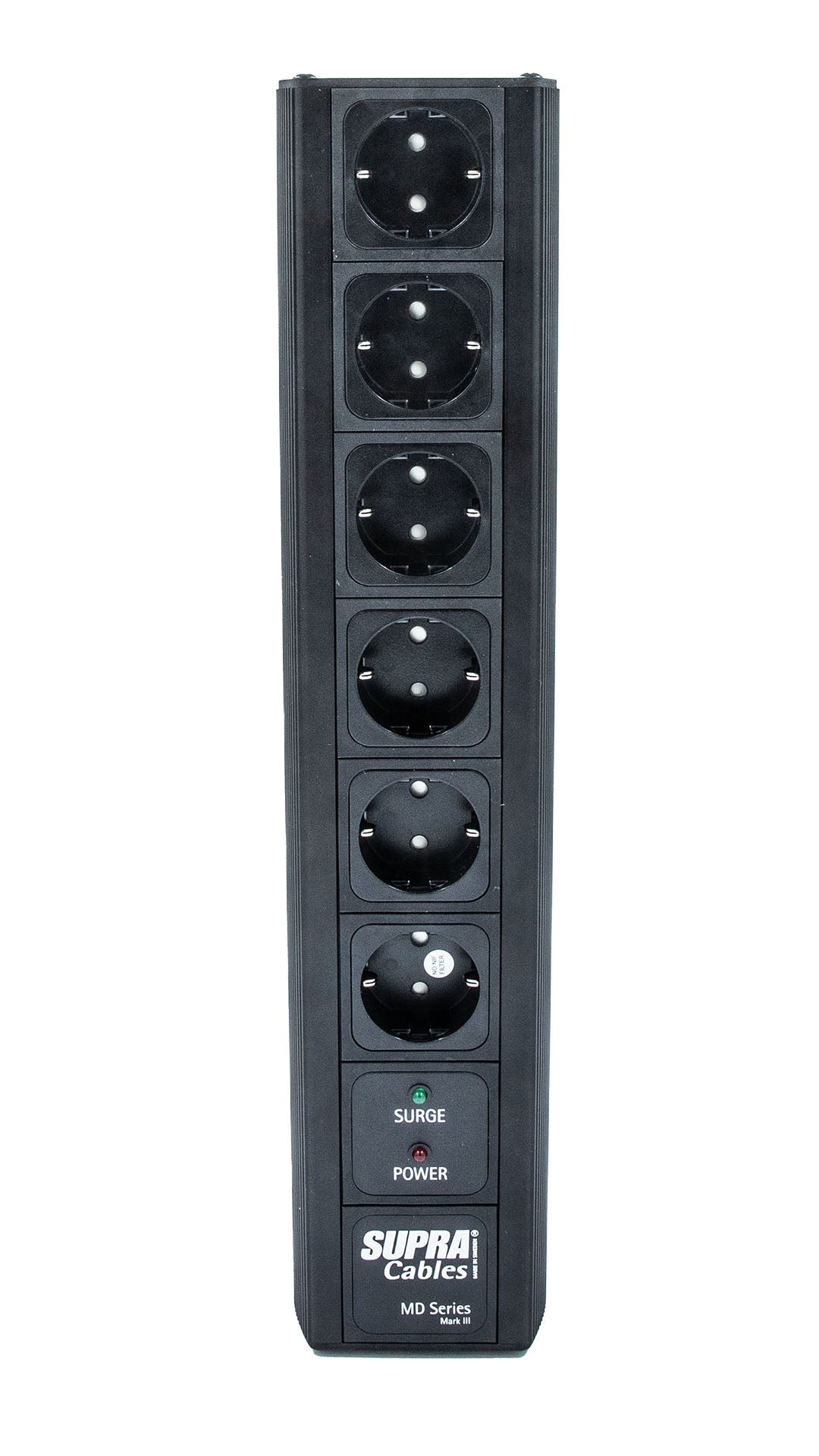 SUPRA Cables MAINS BLOCK MD06-EU/SP SPC BLACK SWITCH