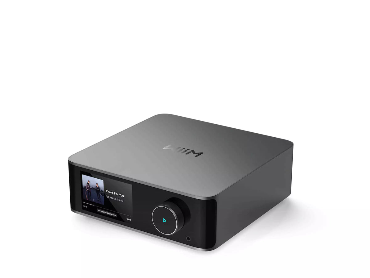 WiiM Ultra Premium-Netzwerkstreamer mit Touchdisplay, hochauflösendem Audio und vielseitigen Anschlussmöglichkeiten.