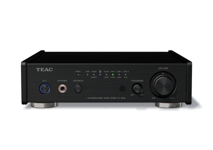 TEAC AI-303 kompakter Vollverstärker mit integriertem DAC für hochauflösende HiFi- und Streaming-Anwendungen.
