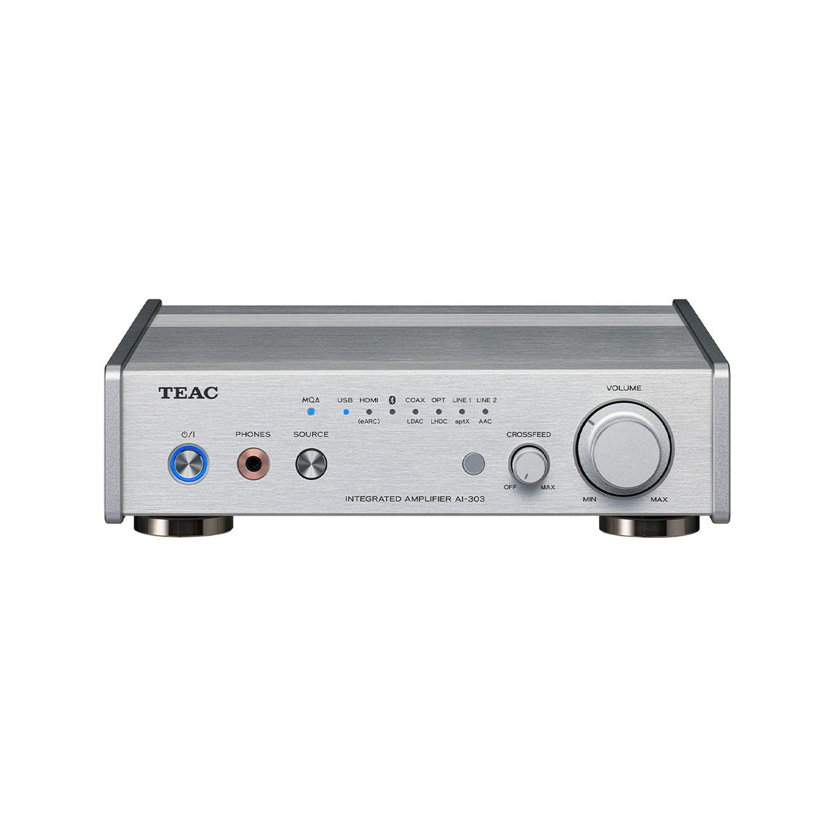 TEAC AI-303 kompakter Vollverstärker mit integriertem DAC für hochauflösende HiFi- und Streaming-Anwendungen.