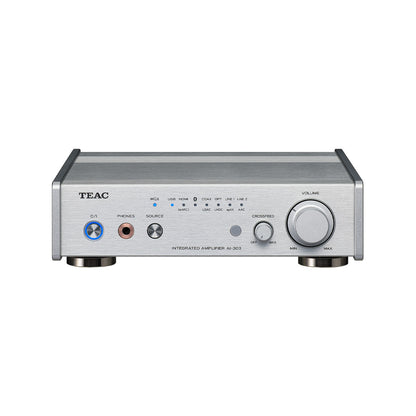 TEAC AI-303 kompakter Vollverstärker mit integriertem DAC für hochauflösende HiFi- und Streaming-Anwendungen.