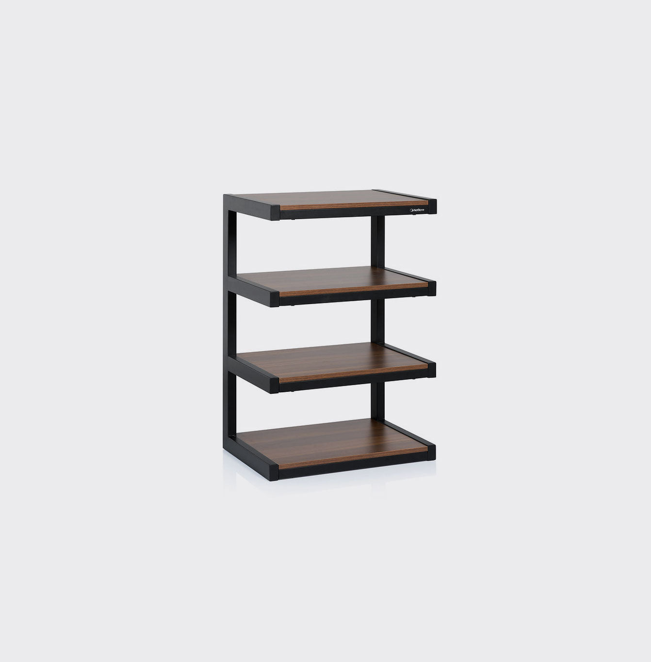 NorStone ESSE HIFI HiFi-Rack mit mehreren Ablagen für Verstärker, Plattenspieler und Audio-Komponenten.