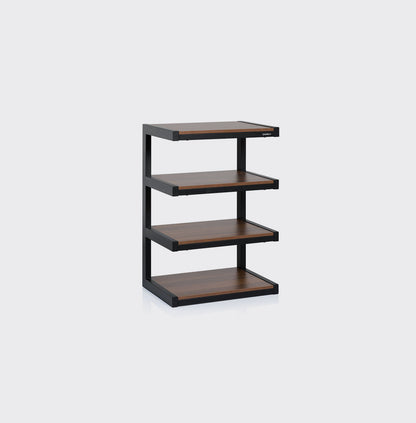 NorStone ESSE HIFI HiFi-Rack mit mehreren Ablagen für Verstärker, Plattenspieler und Audio-Komponenten.
