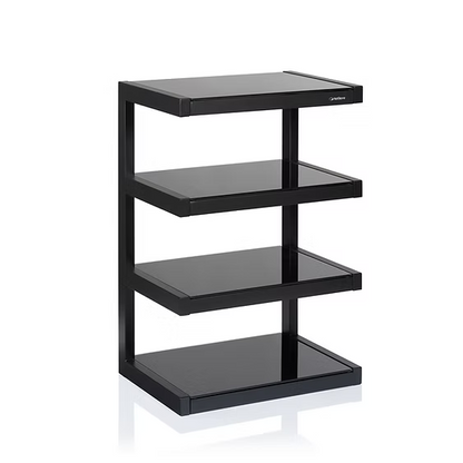 NorStone ESSE HIFI HiFi-Rack mit mehreren Ablagen für Verstärker, Plattenspieler und Audio-Komponenten.