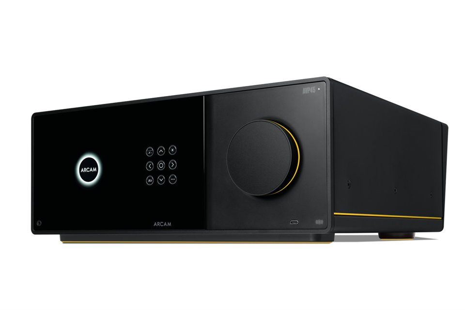 Arcam AVP45 AV-Prozessor mit Hi-Res-Audio und Heimkino-Signalverarbeitung.
