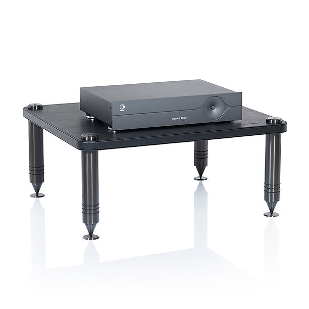 NorStone COMO 3 HiFi-Rack mit vibrationsarmer Konstruktion und mehreren Ebenen für hochwertige Audiokomponenten.