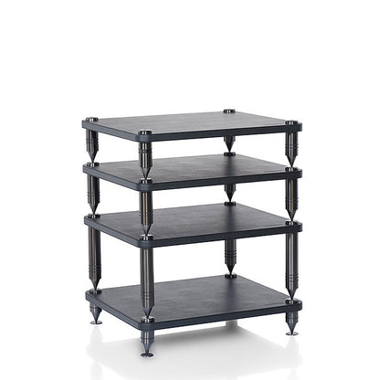 NorStone COMO 2 HiFi-Rack zur vibrationsarmen Aufstellung von Verstärkern, Streamern und weiteren Audiokomponenten.