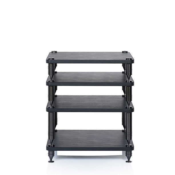 NorStone COMO 3 HiFi-Rack mit vibrationsarmer Konstruktion und mehreren Ebenen für hochwertige Audiokomponenten.