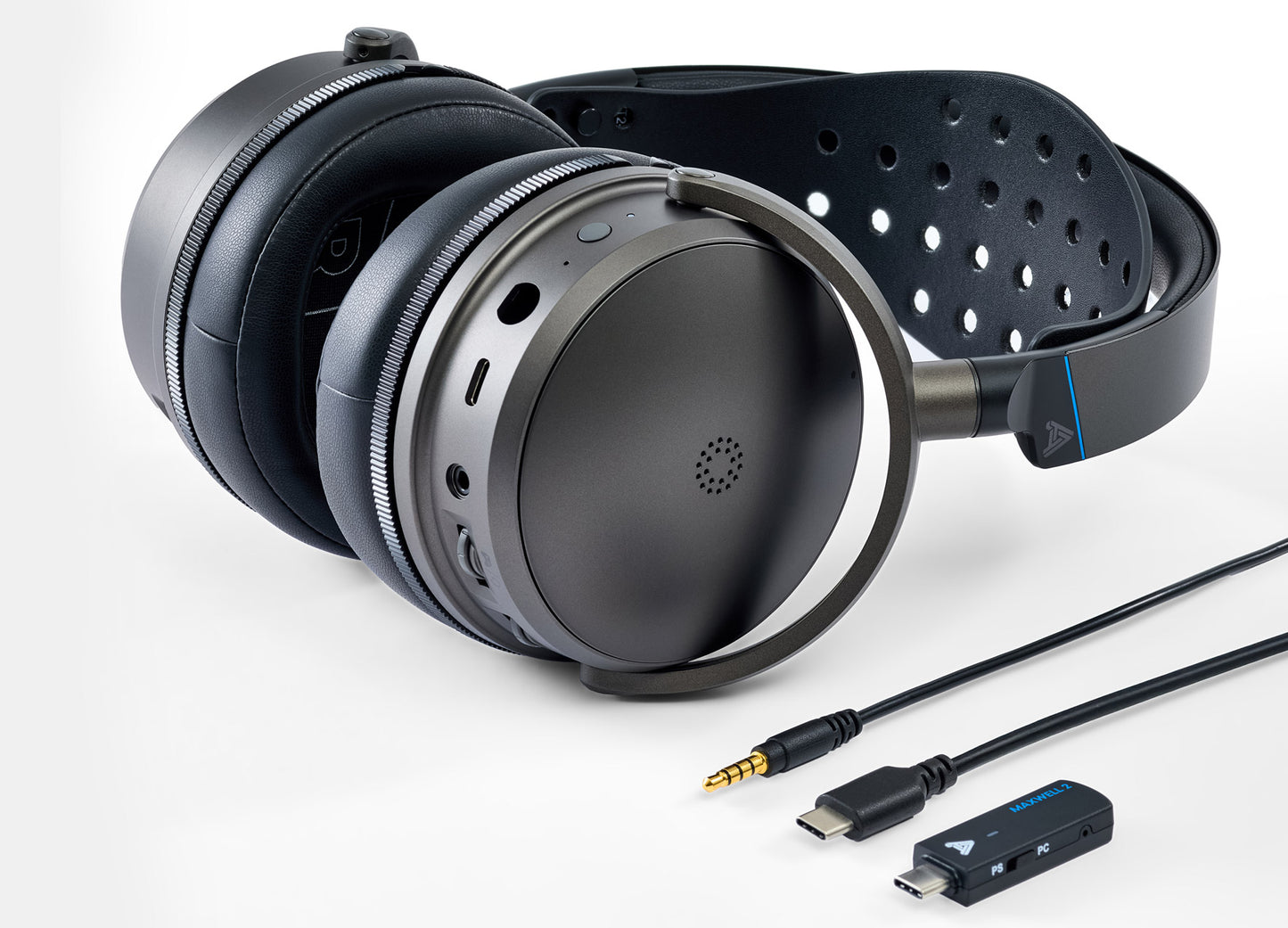 Audeze Maxwell 2 Gaming-Headset für PlayStation mit kabellosem Hi-Res-Audio und integriertem Mikrofon.