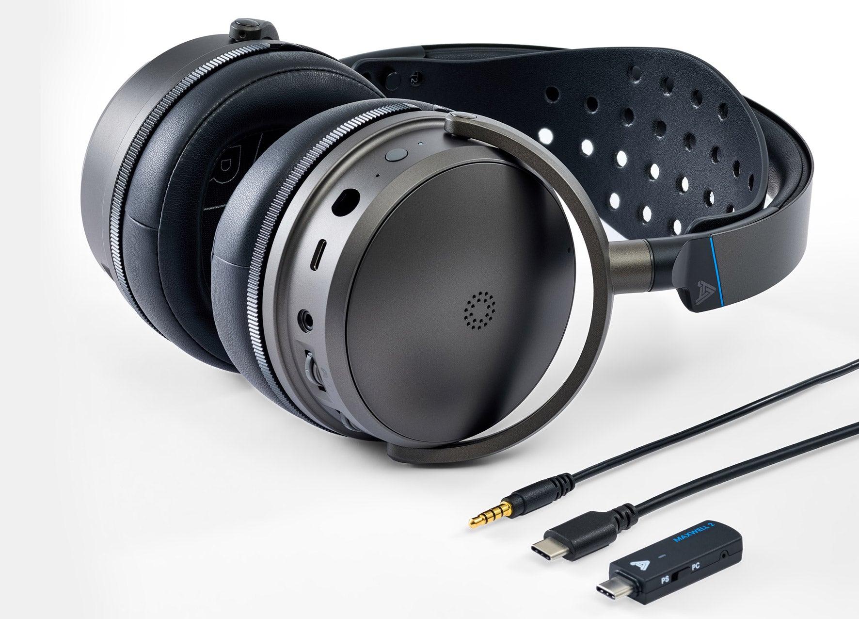 Audeze Maxwell 2 Gaming-Headset für PlayStation mit kabellosem Hi-Res-Audio und integriertem Mikrofon.