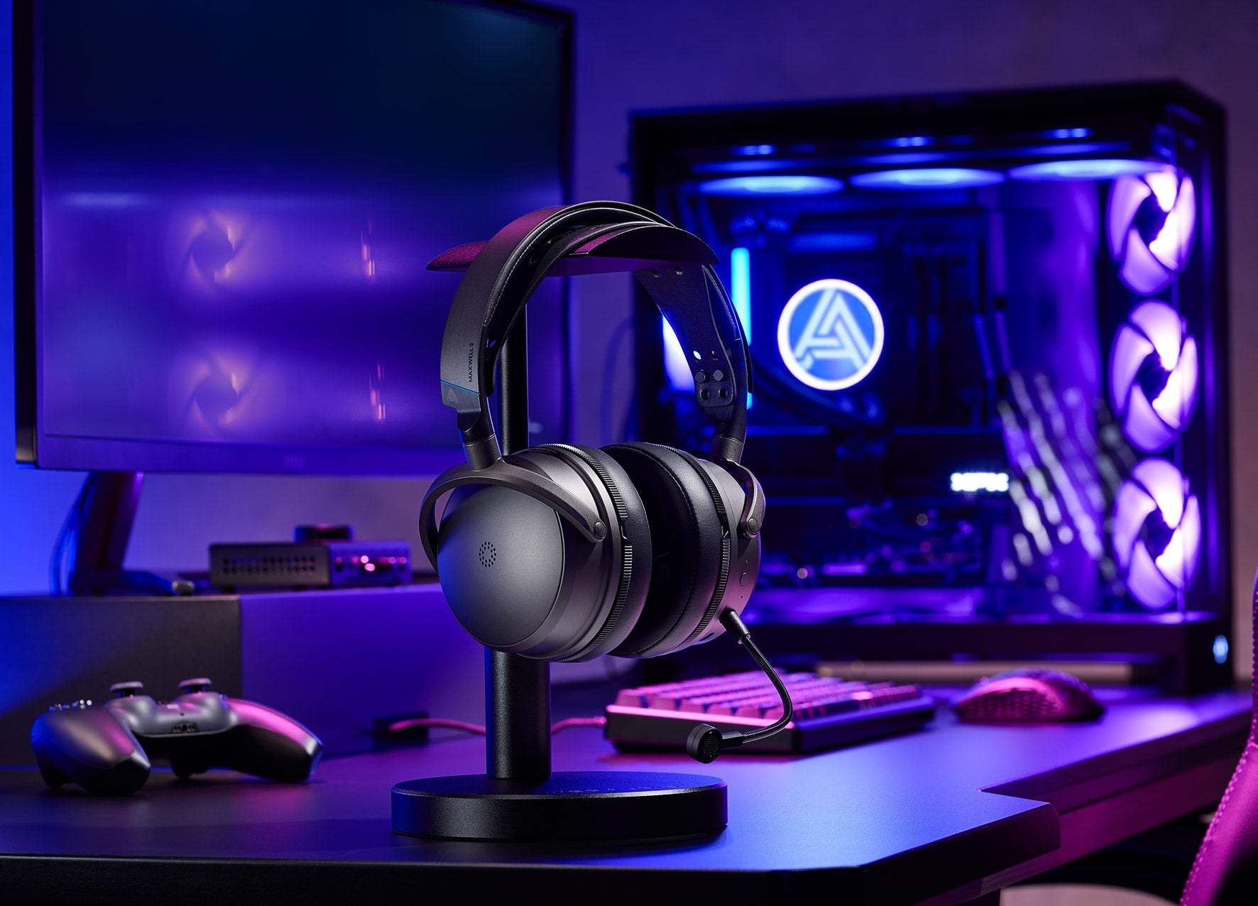 Audeze Maxwell 2 Gaming-Headset für PlayStation mit kabellosem Hi-Res-Audio und integriertem Mikrofon.