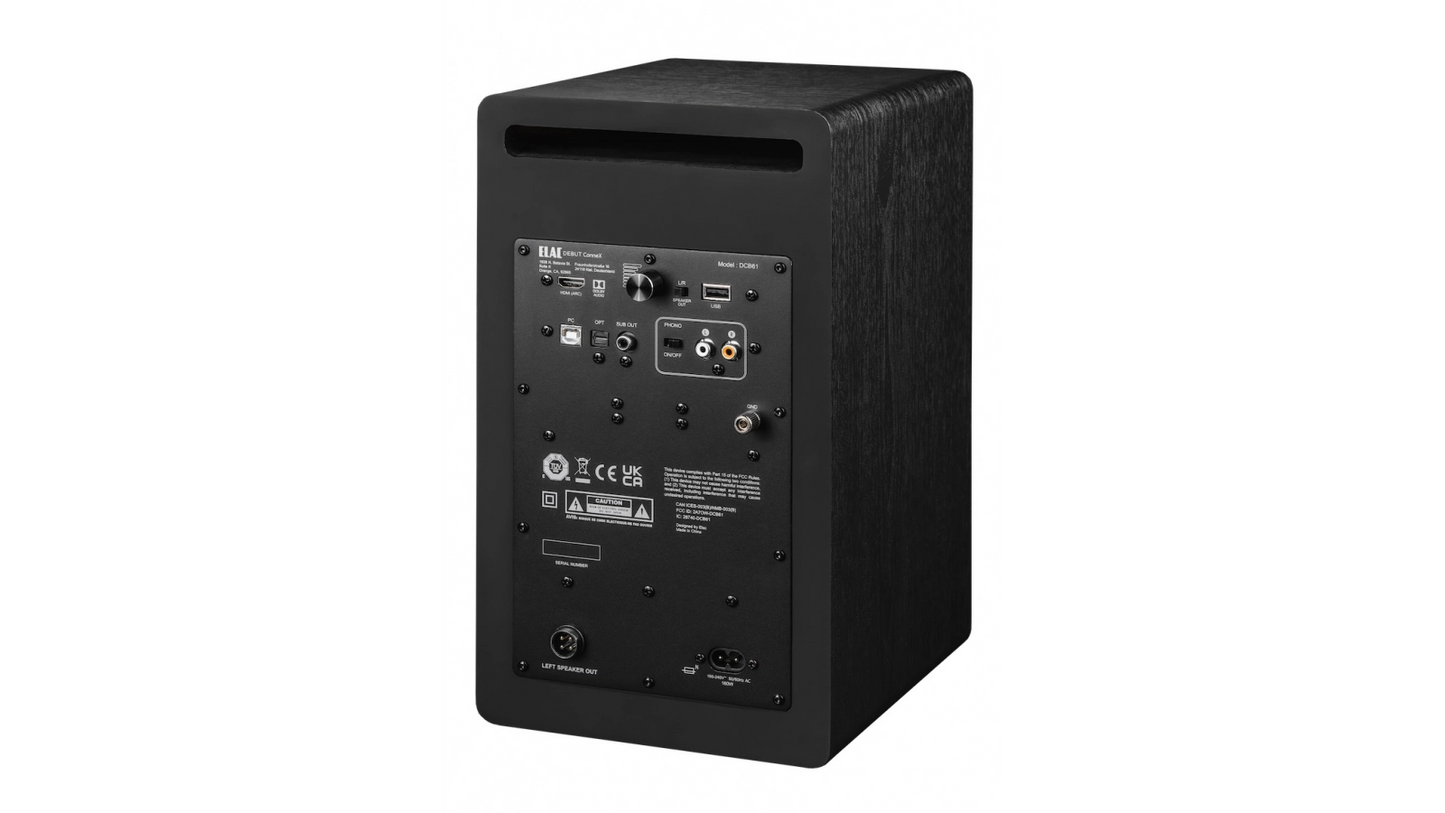 ELAC Debut ConneX DCB61 aktive HiFi-Regallautsprecher mit kraftvollem Klang und vielseitiger Konnektivität.