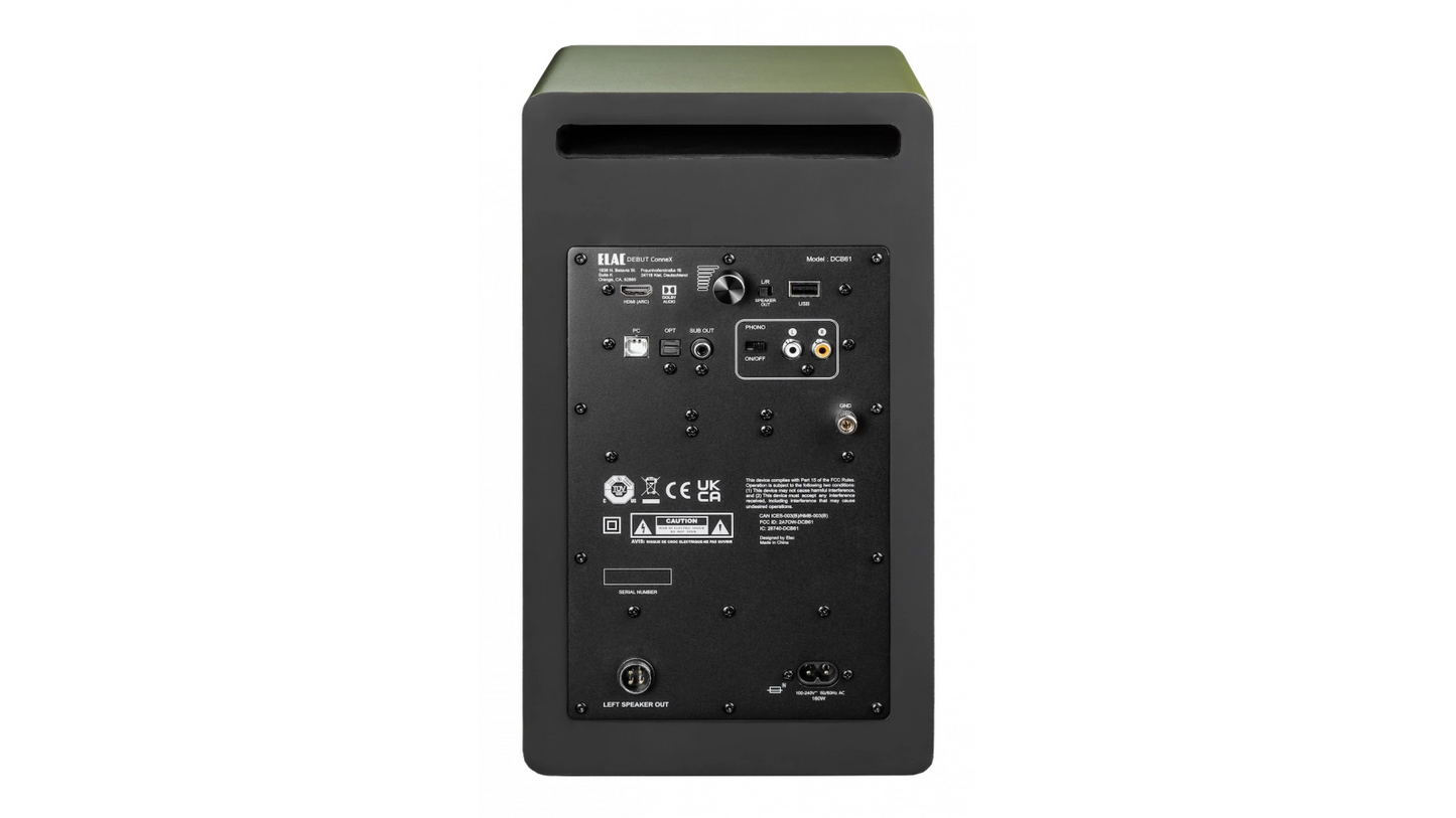 ELAC Debut ConneX DCB61 aktive HiFi-Regallautsprecher mit kraftvollem Klang und vielseitiger Konnektivität.