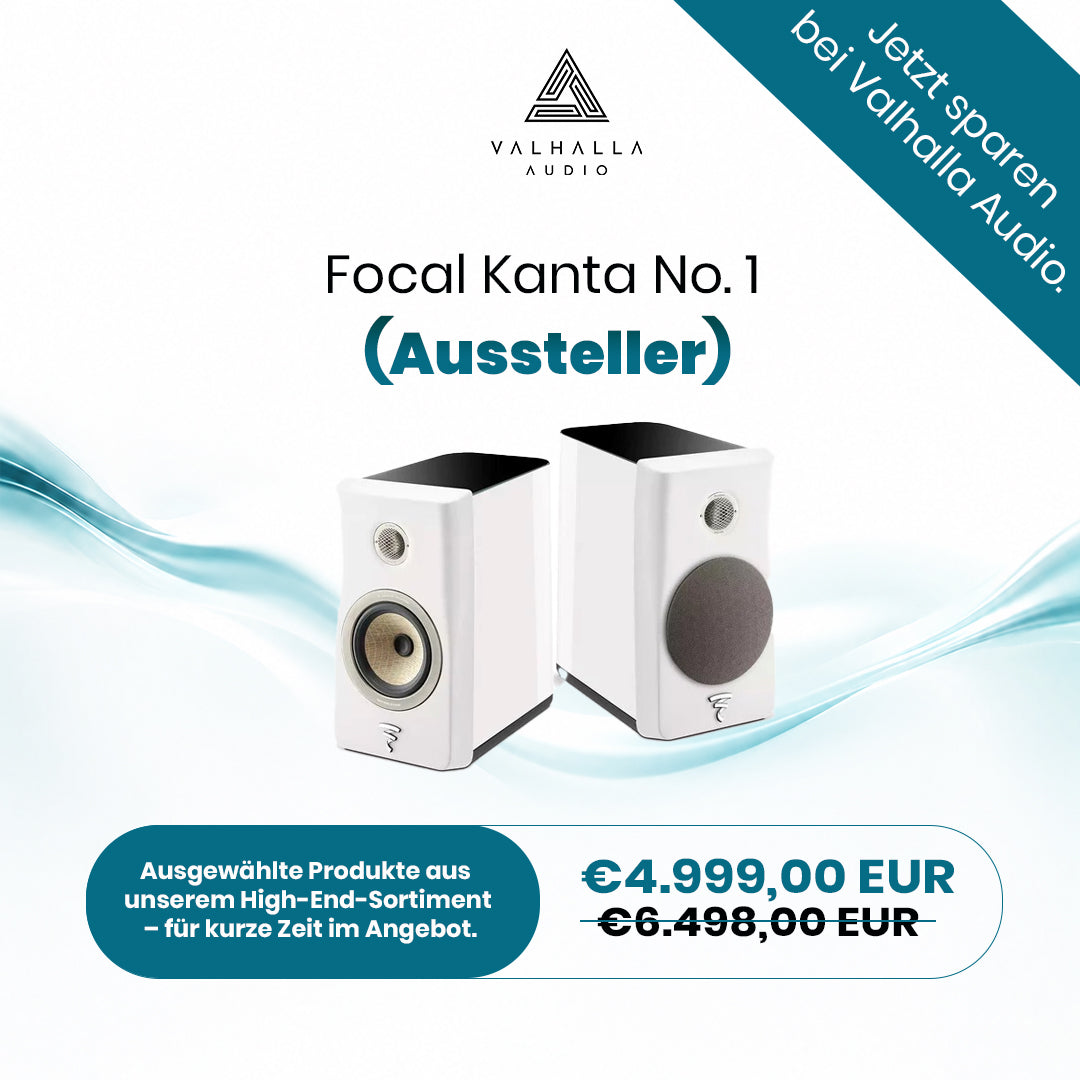 Focal Kanta No. 1 High-End-Regallautsprecher als Ausstellungsgerät mit natürlicher Klangwiedergabe.