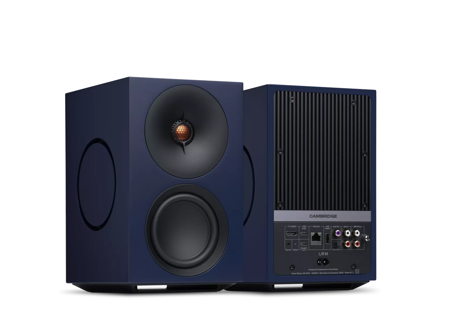 Cambridge Audio L/R M Regallautsprecher mit ausgewogener Klangabstimmung für HiFi-Systeme.