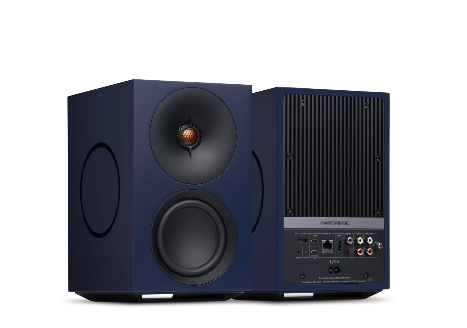 Cambridge Audio L/R M Regallautsprecher mit ausgewogener Klangabstimmung für HiFi-Systeme.