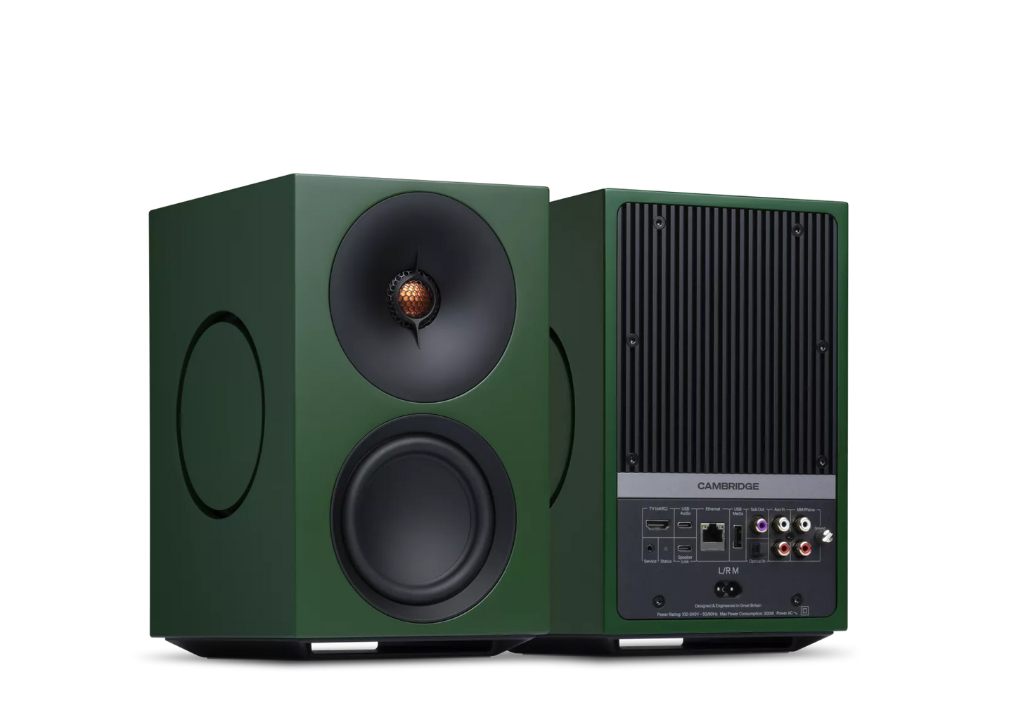 Cambridge Audio L/R M Regallautsprecher mit ausgewogener Klangabstimmung für HiFi-Systeme.