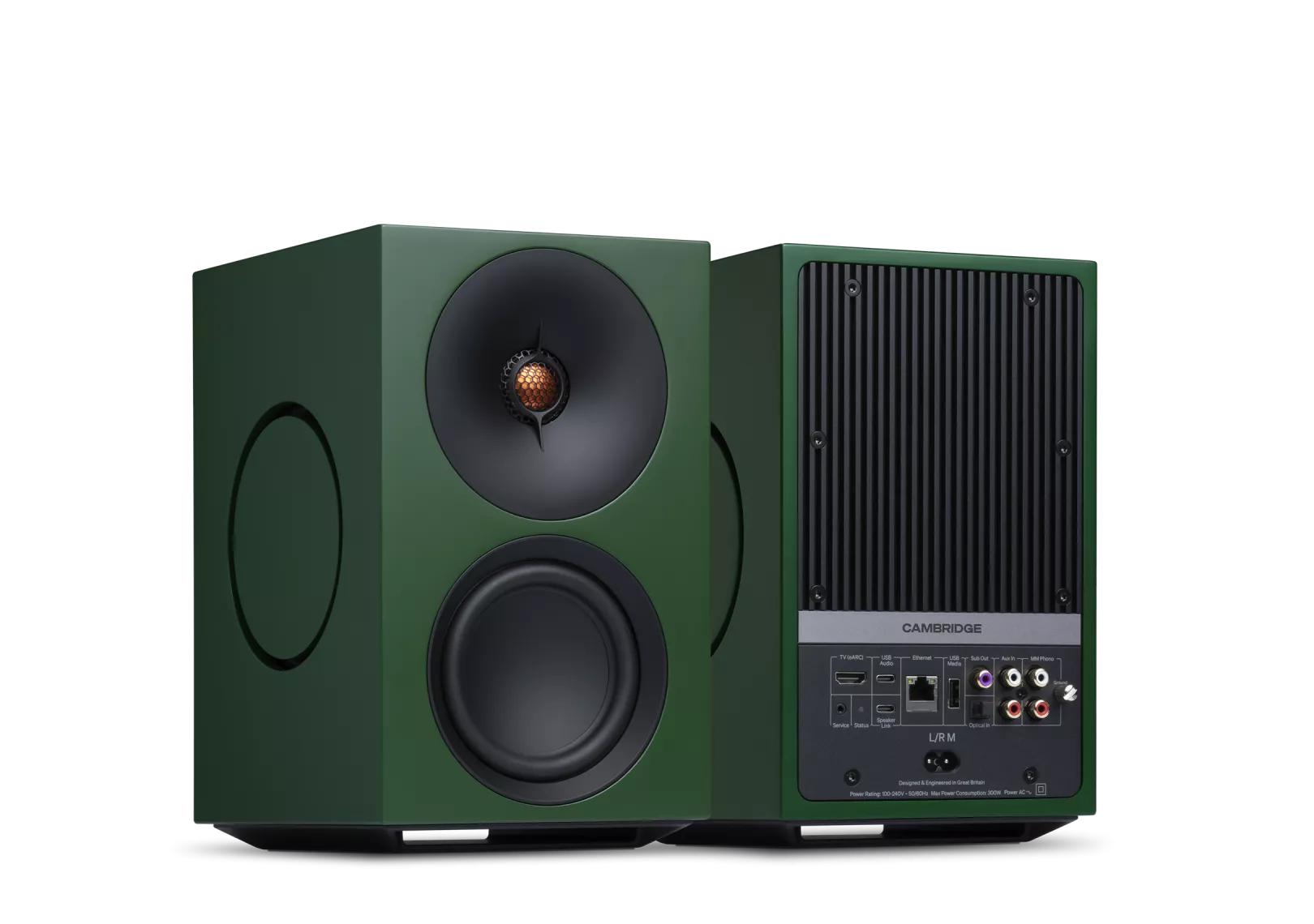 Cambridge Audio L/R M Regallautsprecher mit ausgewogener Klangabstimmung für HiFi-Systeme.