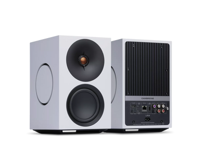 Cambridge Audio L/R M Regallautsprecher mit ausgewogener Klangabstimmung für HiFi-Systeme.