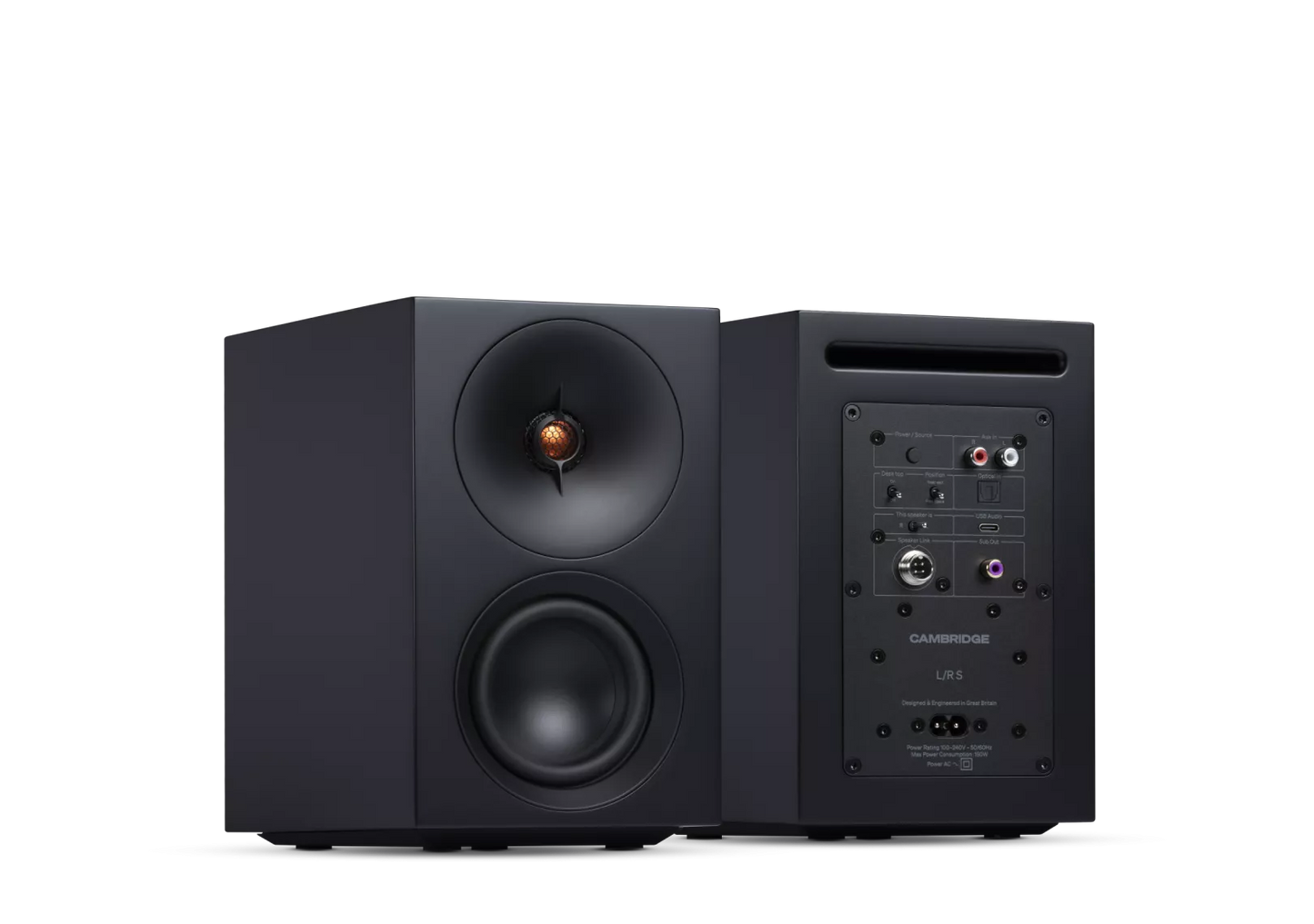 Cambridge Audio L/R S Regallautsprecher für detailreichen Stereo- und Heimkino-Klang.