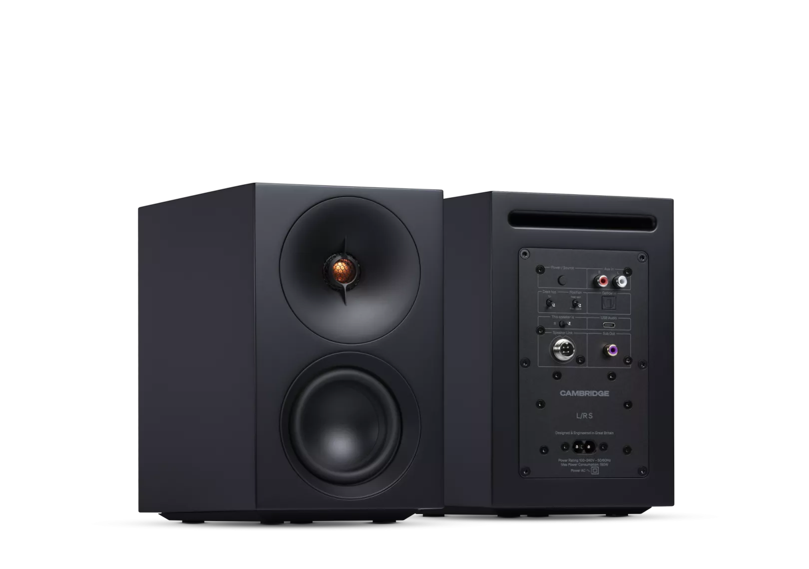 Cambridge Audio L/R S Regallautsprecher für detailreichen Stereo- und Heimkino-Klang.