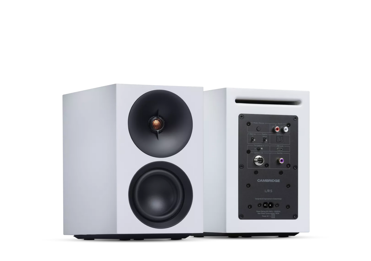 Cambridge Audio L/R S Regallautsprecher für detailreichen Stereo- und Heimkino-Klang.