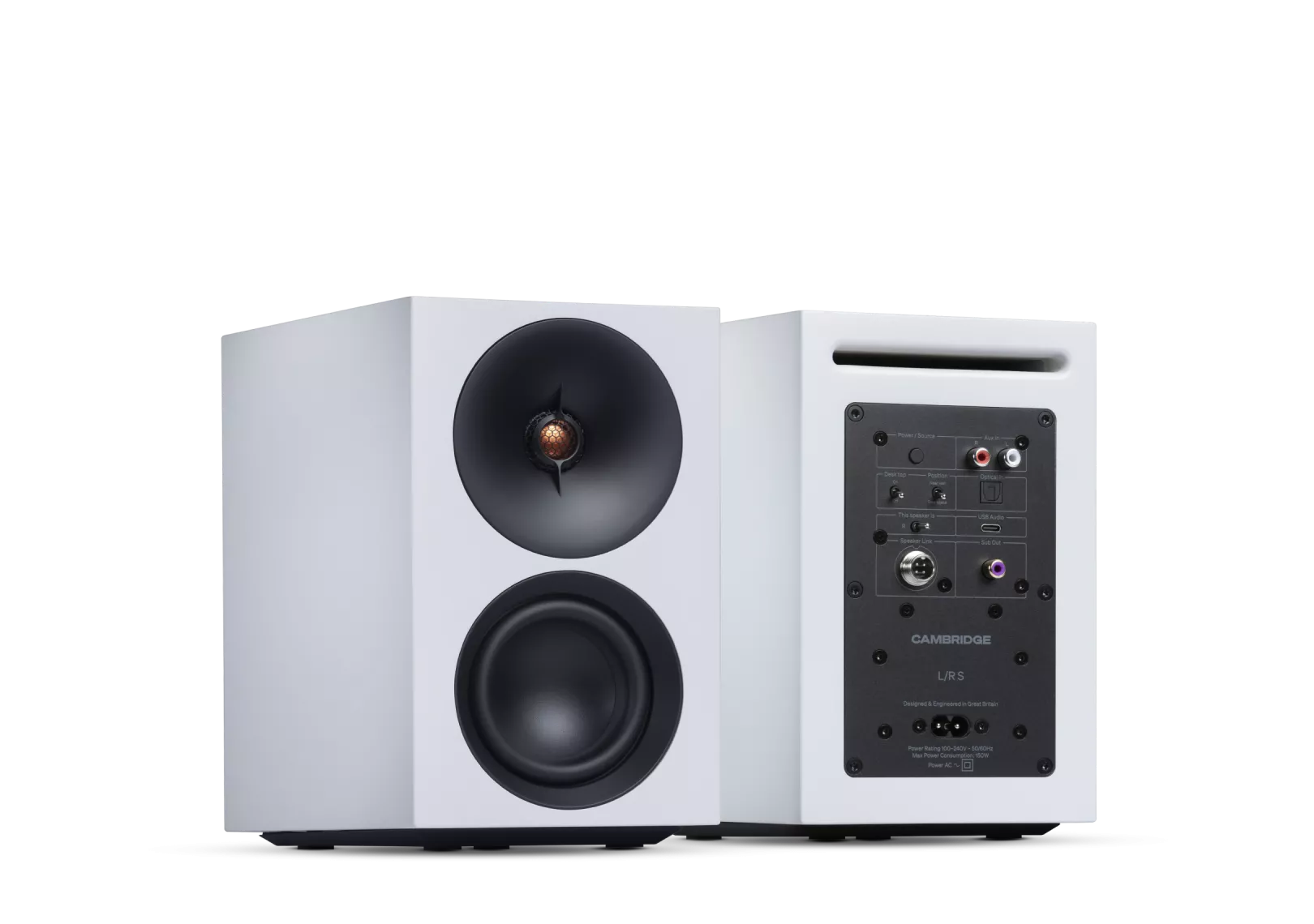 Cambridge Audio L/R S Regallautsprecher für detailreichen Stereo- und Heimkino-Klang.