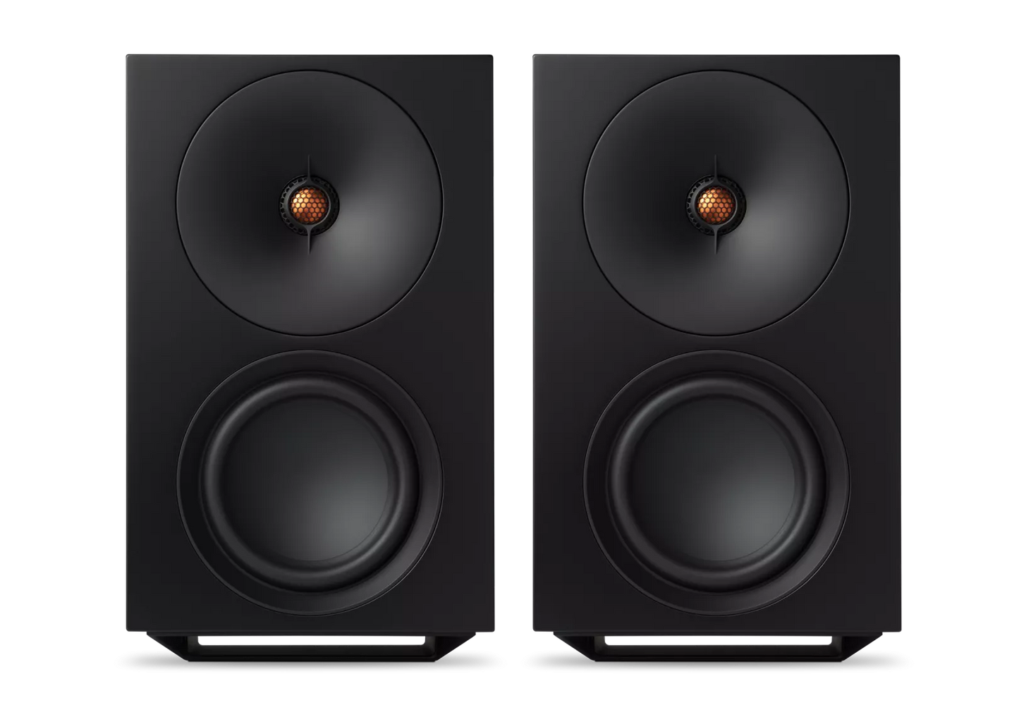 Cambridge Audio L/R X Premium-Regallautsprecher für audiophile Stereo- und Heimkinoanwendungen.