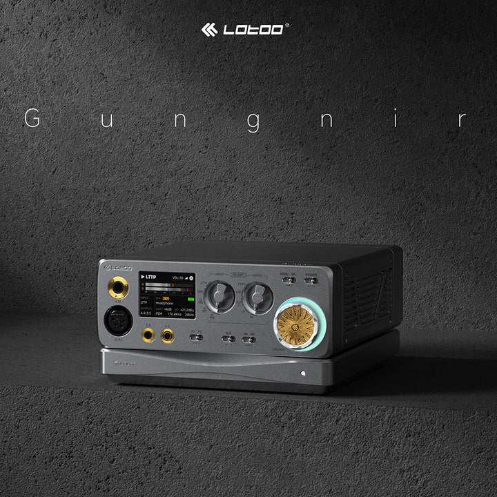 Lotoo Gungnir Referenz-Kopfhörerverstärker und DAC für höchste Klangqualität und anspruchsvolle Audiowiedergabe.