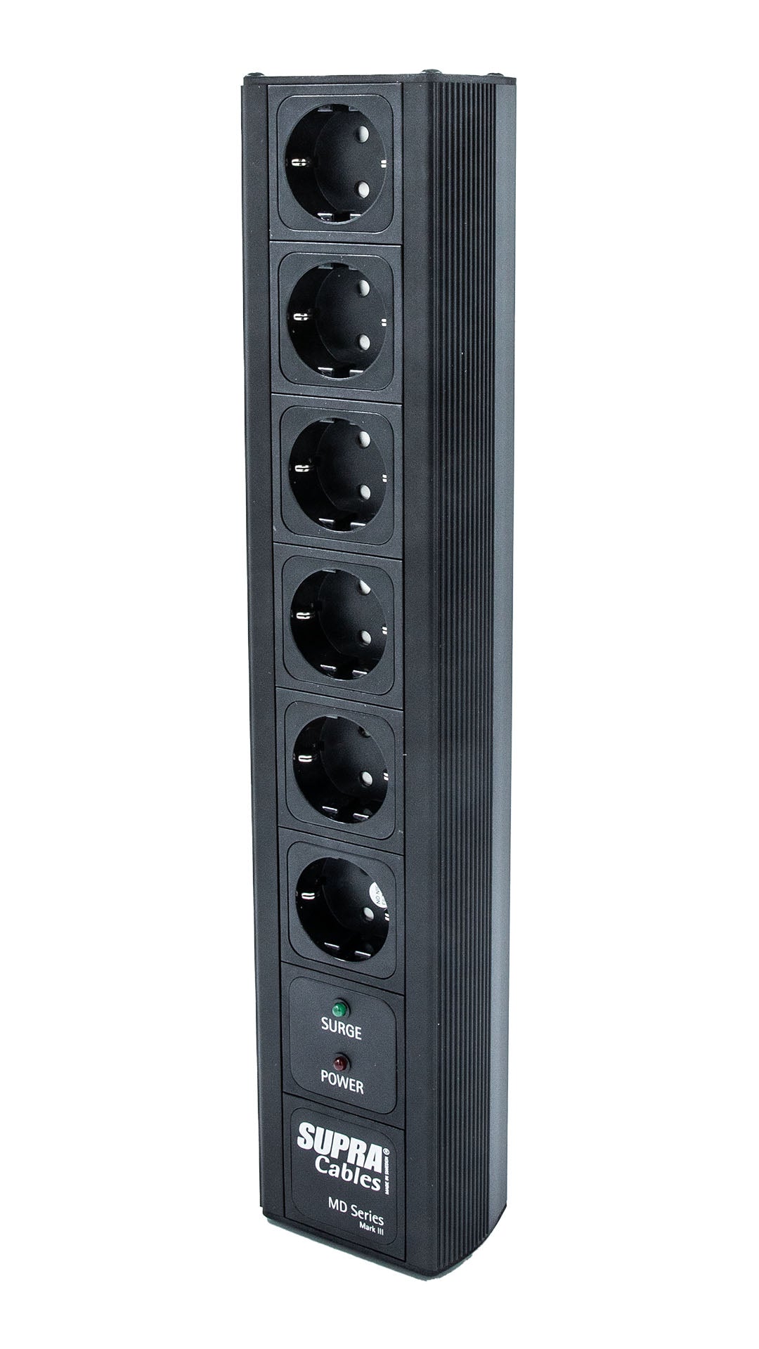 SUPRA Cables MAINS BLOCK MD06-EU/SP SPC BLACK SWITCH