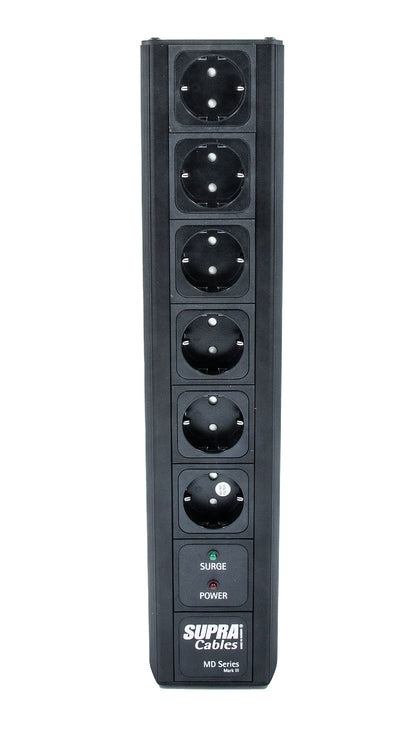 SUPRA Cables MAINS BLOCK MD06-EU/SP SPC BLACK SWITCH