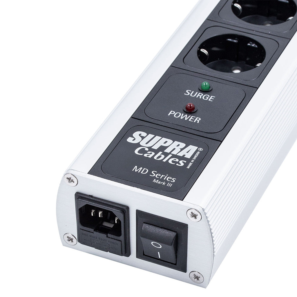 SUPRA Cables MAINS BLOCK MD04-EU/SP SWITCH