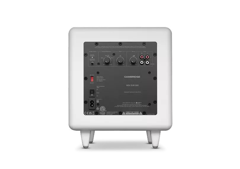 Cambridge Audio MSX Sub 300 Aktiv-Subwoofer für kraftvollen und präzisen Bass im HiFi- und Heimkino-System.