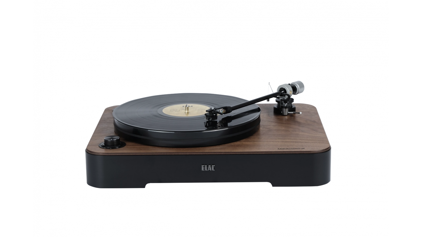 ELAC Miracord 80 Premium-Plattenspieler für präzise und audiophile Vinylwiedergabe.