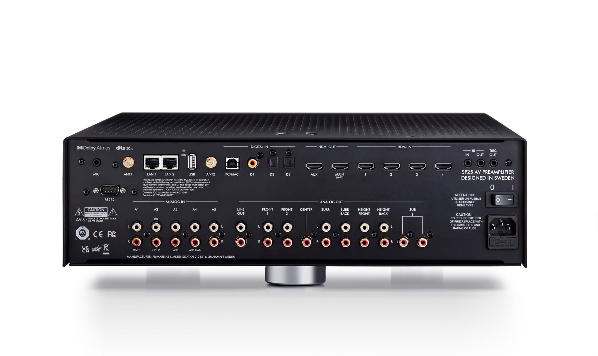 PRIMARE SP25 Prisma AV-Vorverstärker mit Netzwerk-Streaming für anspruchsvolle Heimkino- und Audio-Systeme.
