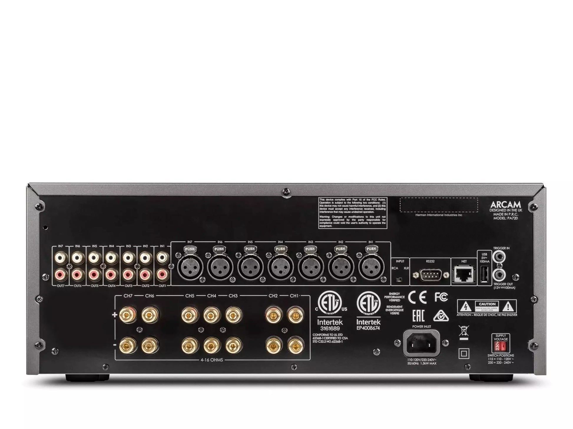 Arcam PA720 7-Kanal-Endstufe für leistungsstarke Heimkino- und HiFi-Anlagen.