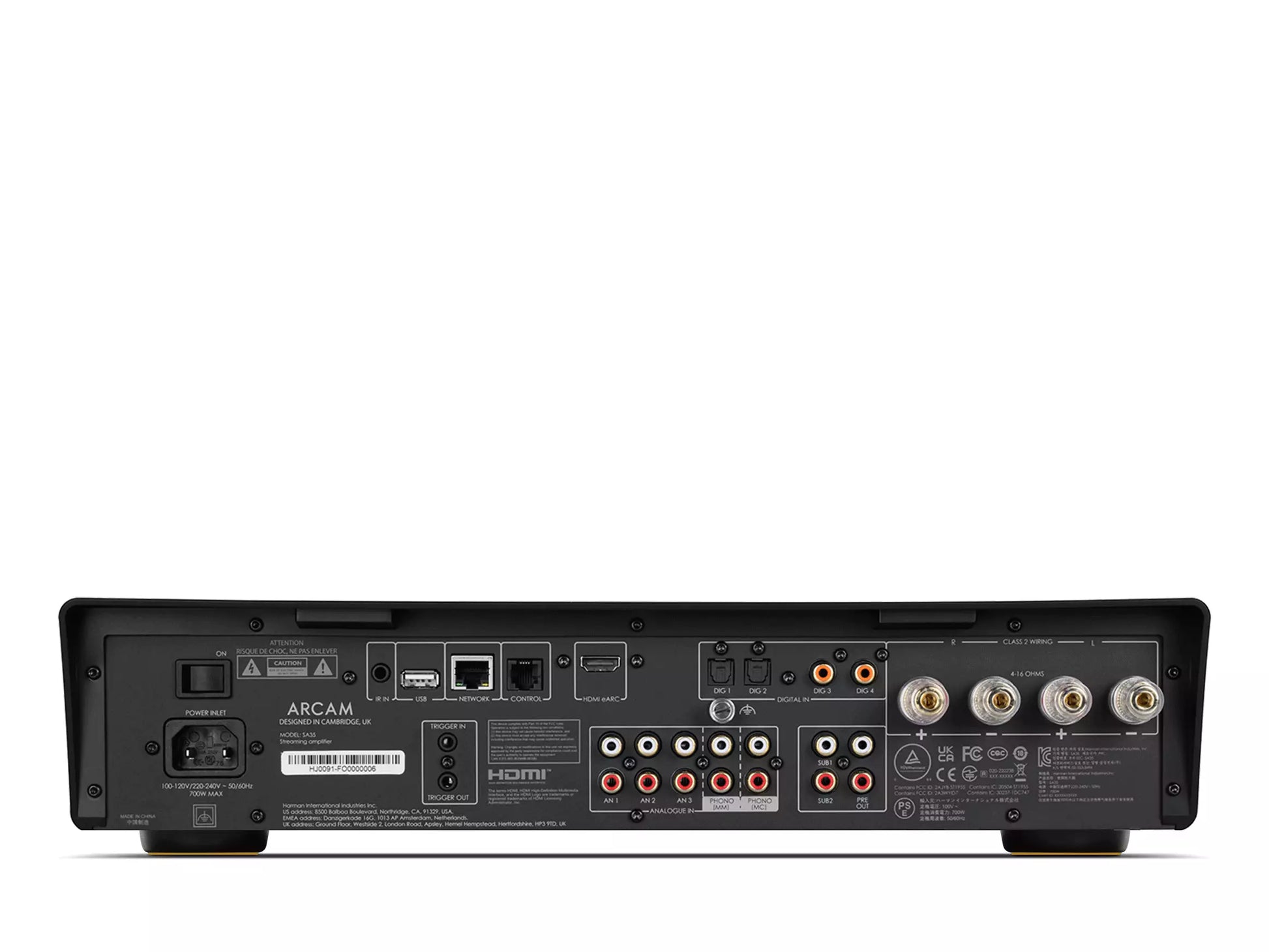 Arcam SA35 Streaming-Vollverstärker für Hi-Res-Musik und hochwertige HiFi-Systeme.