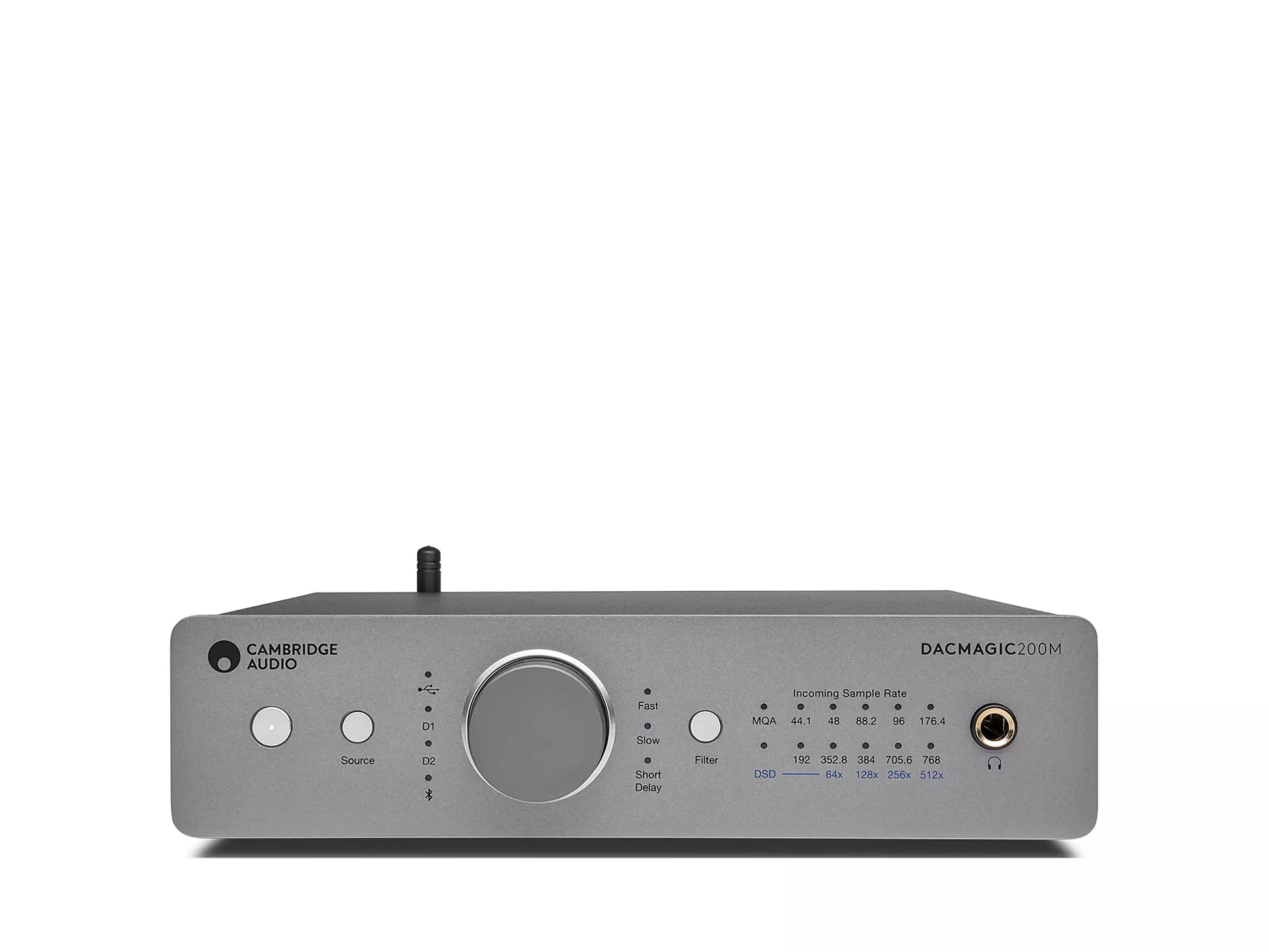 Cambridge Audio DacMagic 200M Hi-Res-DAC mit Kopfhörerverstärker und Bluetooth-Unterstützung.
