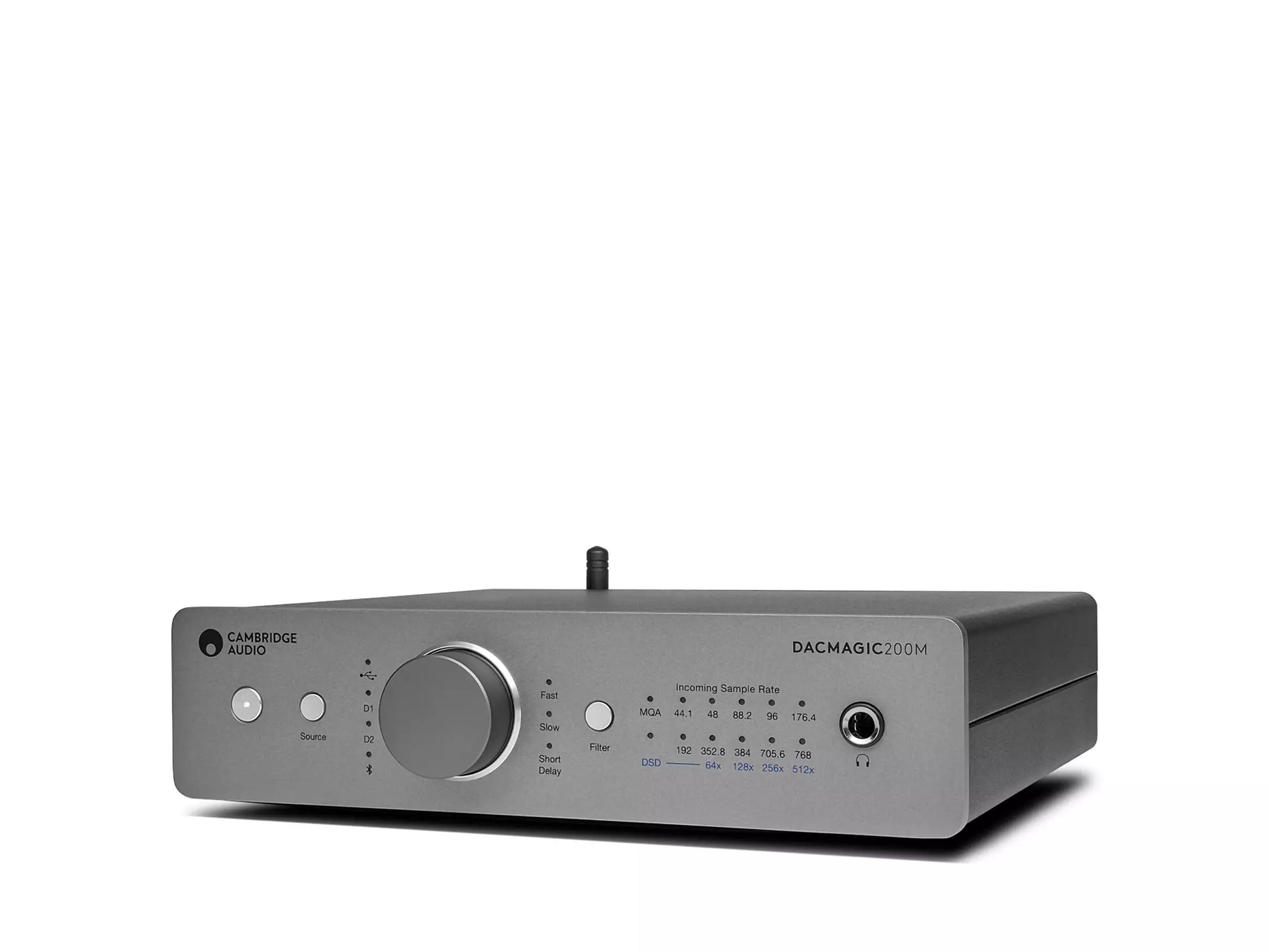 Cambridge Audio DacMagic 200M Hi-Res-DAC mit Kopfhörerverstärker und Bluetooth-Unterstützung.