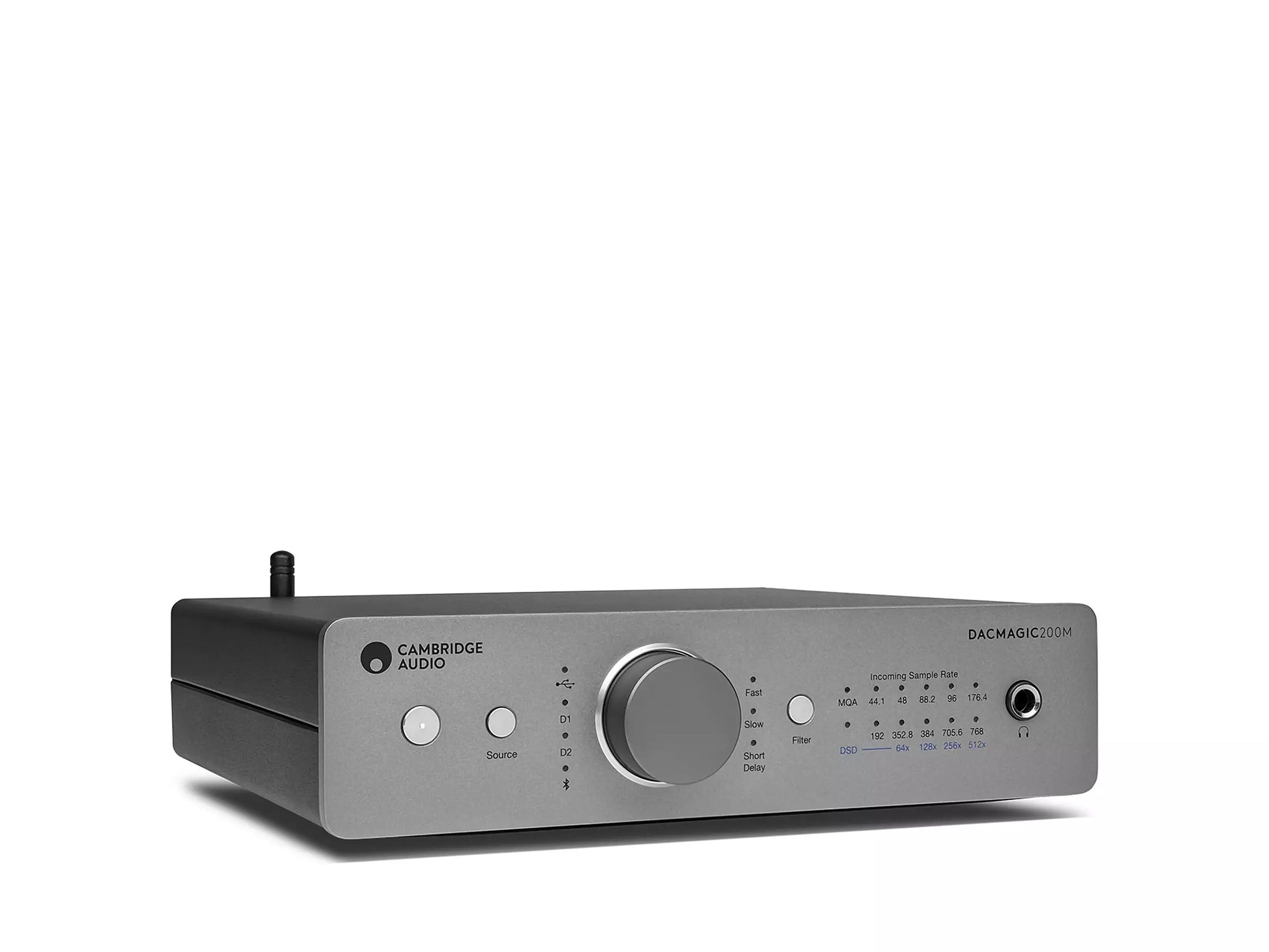 Cambridge Audio DacMagic 200M Hi-Res-DAC mit Kopfhörerverstärker und Bluetooth-Unterstützung.