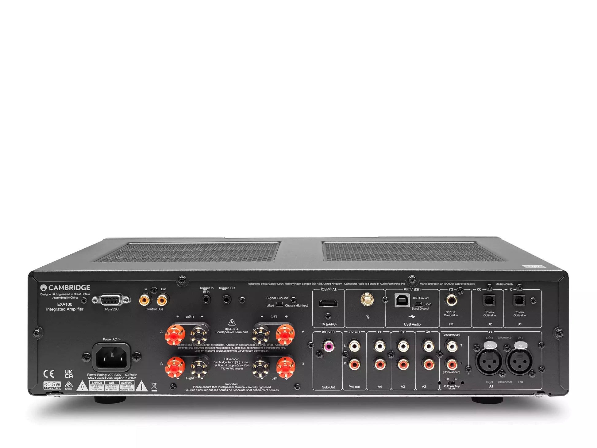 Cambridge Audio EXA100 Stereo-Vollverstärker mit hoher Leistung und audiophiler Klangqualität.