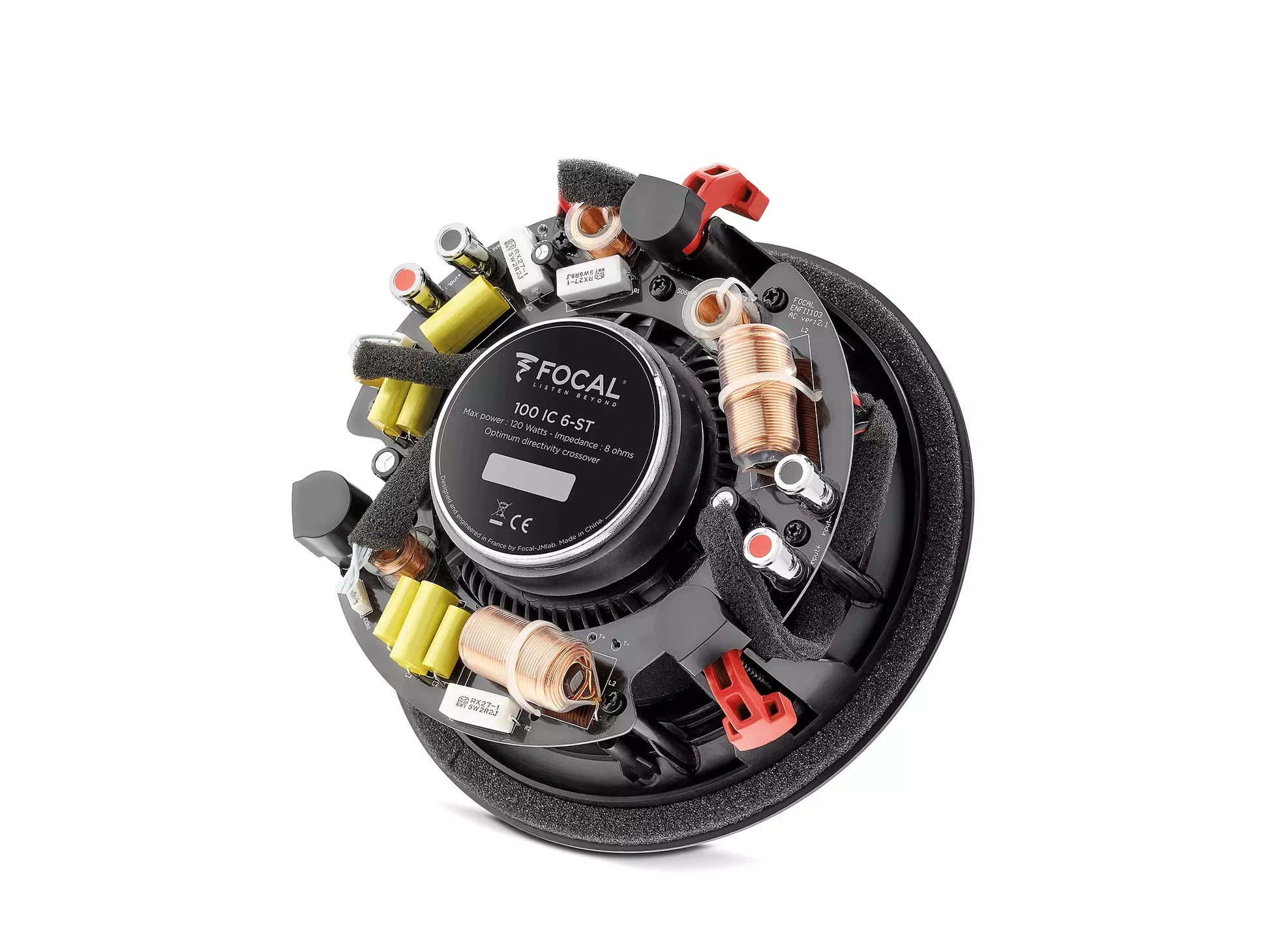 Focal 100 IC6ST Stereo-Deckenlautsprecher für hochwertige Musikwiedergabe aus einer einzigen Einbauposition.