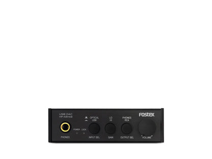 Fostex HA-A3mk2 Kopfhörerverstärker mit DAC für hochwertige Audiowiedergabe und vielseitige Anschlussmöglichkeiten.