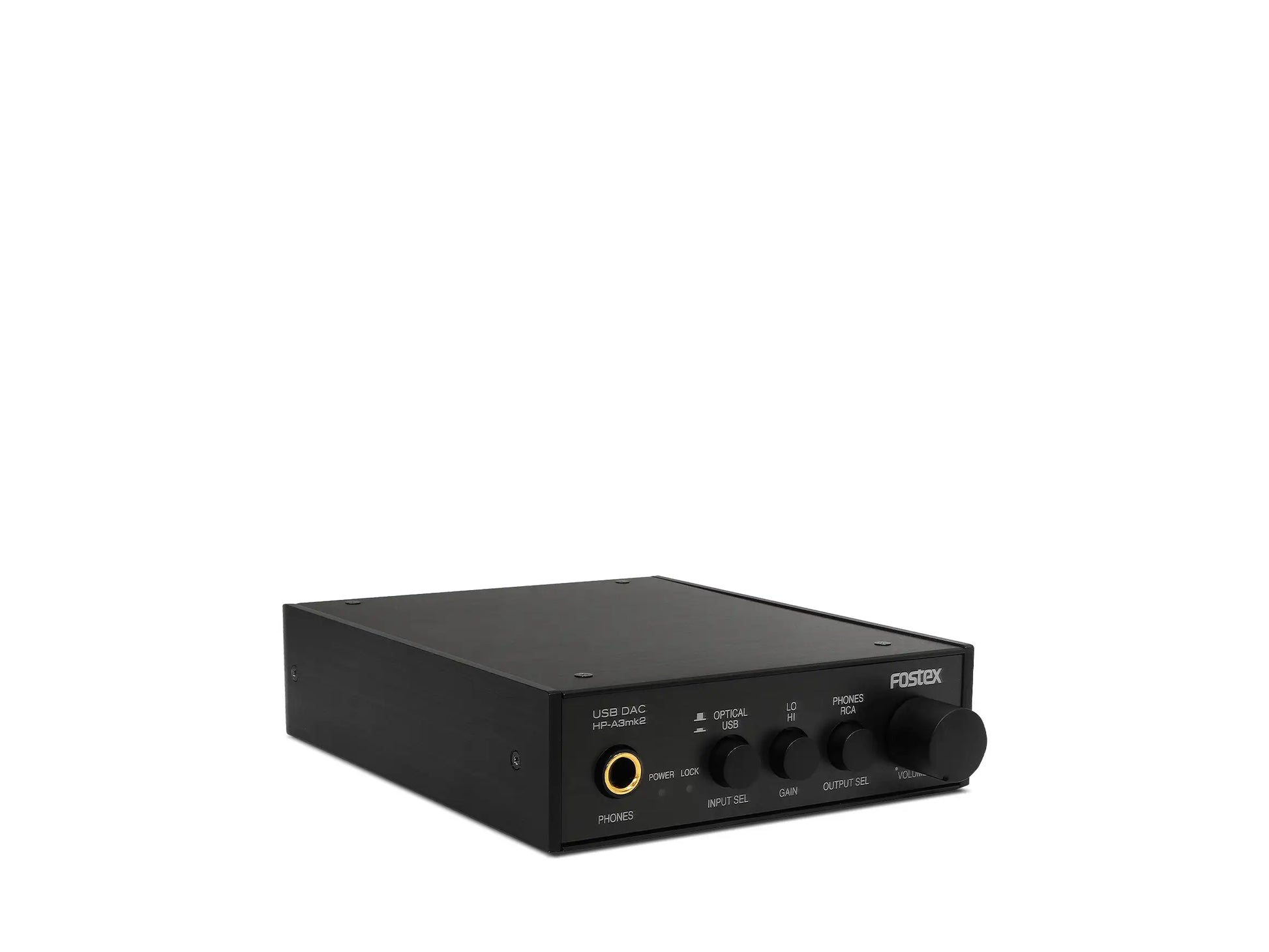Fostex HA-A3mk2 Kopfhörerverstärker mit DAC für hochwertige Audiowiedergabe und vielseitige Anschlussmöglichkeiten.