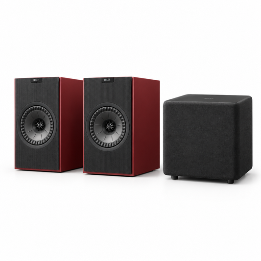 KEF Coda W + Kube 8 MIE Bundle in Rot