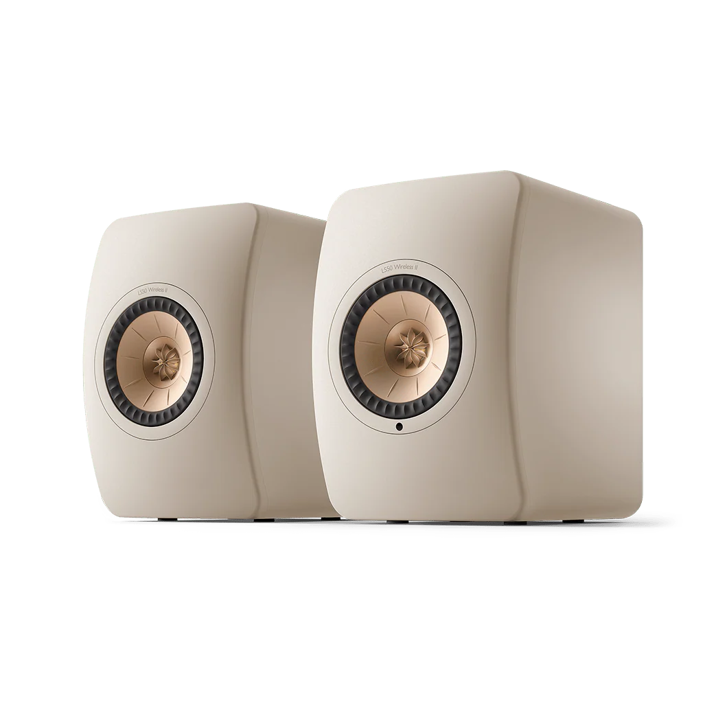 KEF LS50 Wireless II kabellose HiFi-Regallautsprecher mit Uni-Q-Treiber und integriertem Streaming für audiophilen Klang.