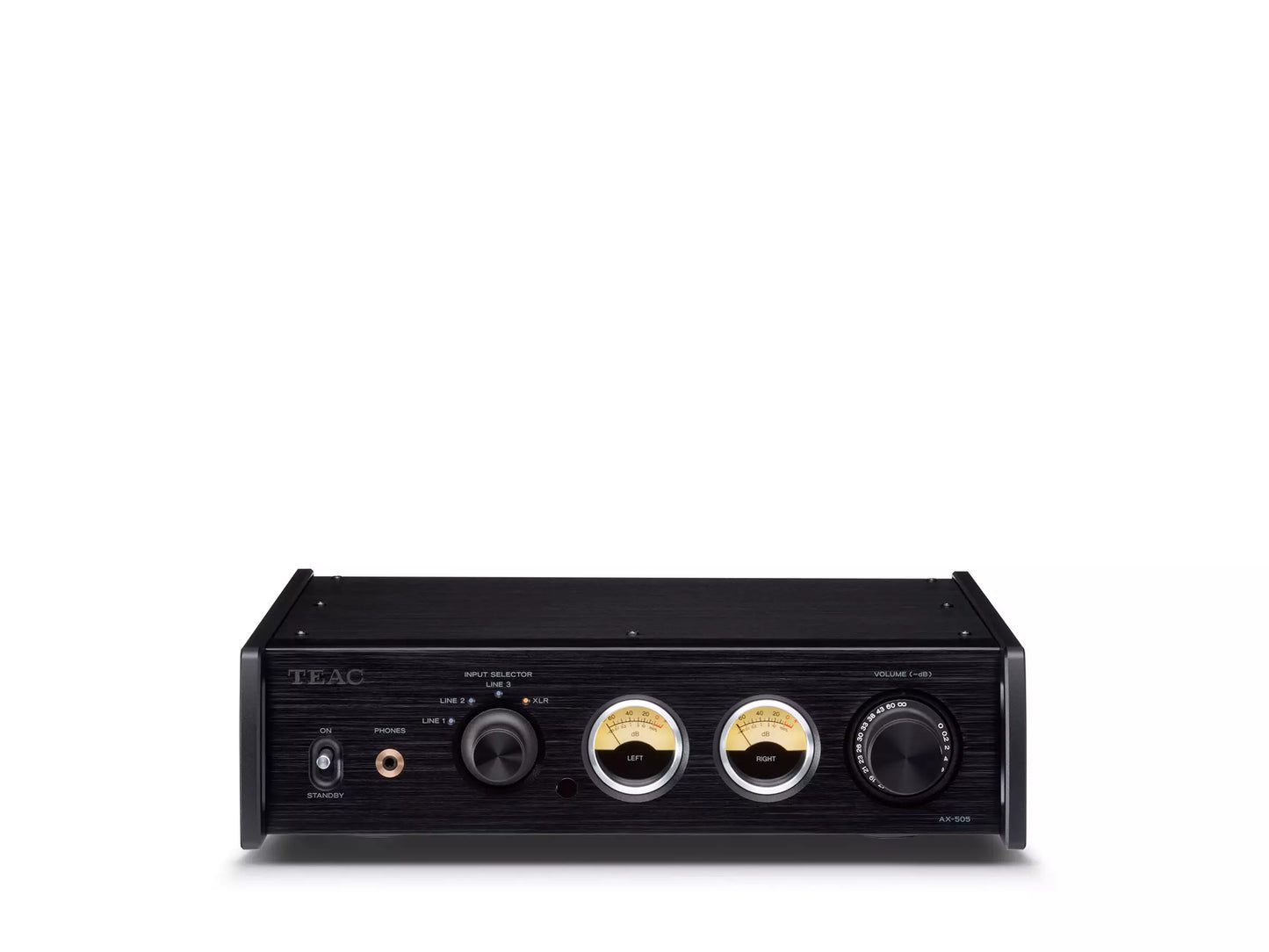 TEAC AX-505 Stereo-Vollverstärker mit kompakter Bauweise und audiophiler Verstärkertechnologie für hochwertige Musikwiedergabe.