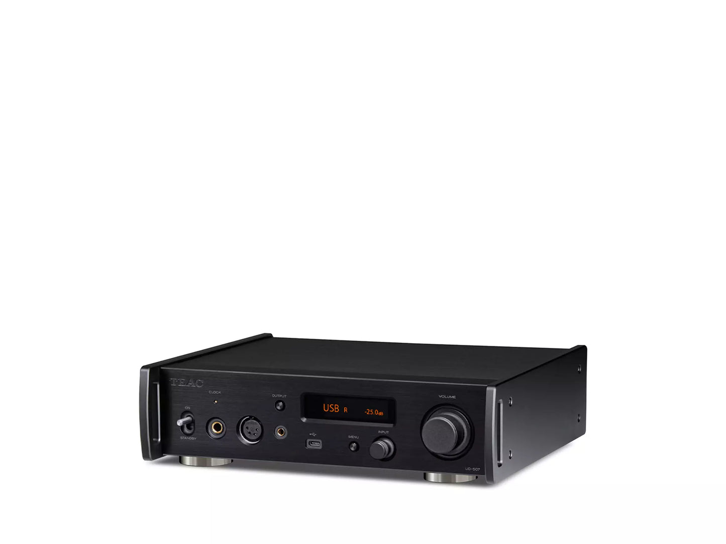 TEAC UD-507 USB-DAC und Kopfhörerverstärker für hochauflösende digitale Audiowiedergabe in HiFi-Qualität.