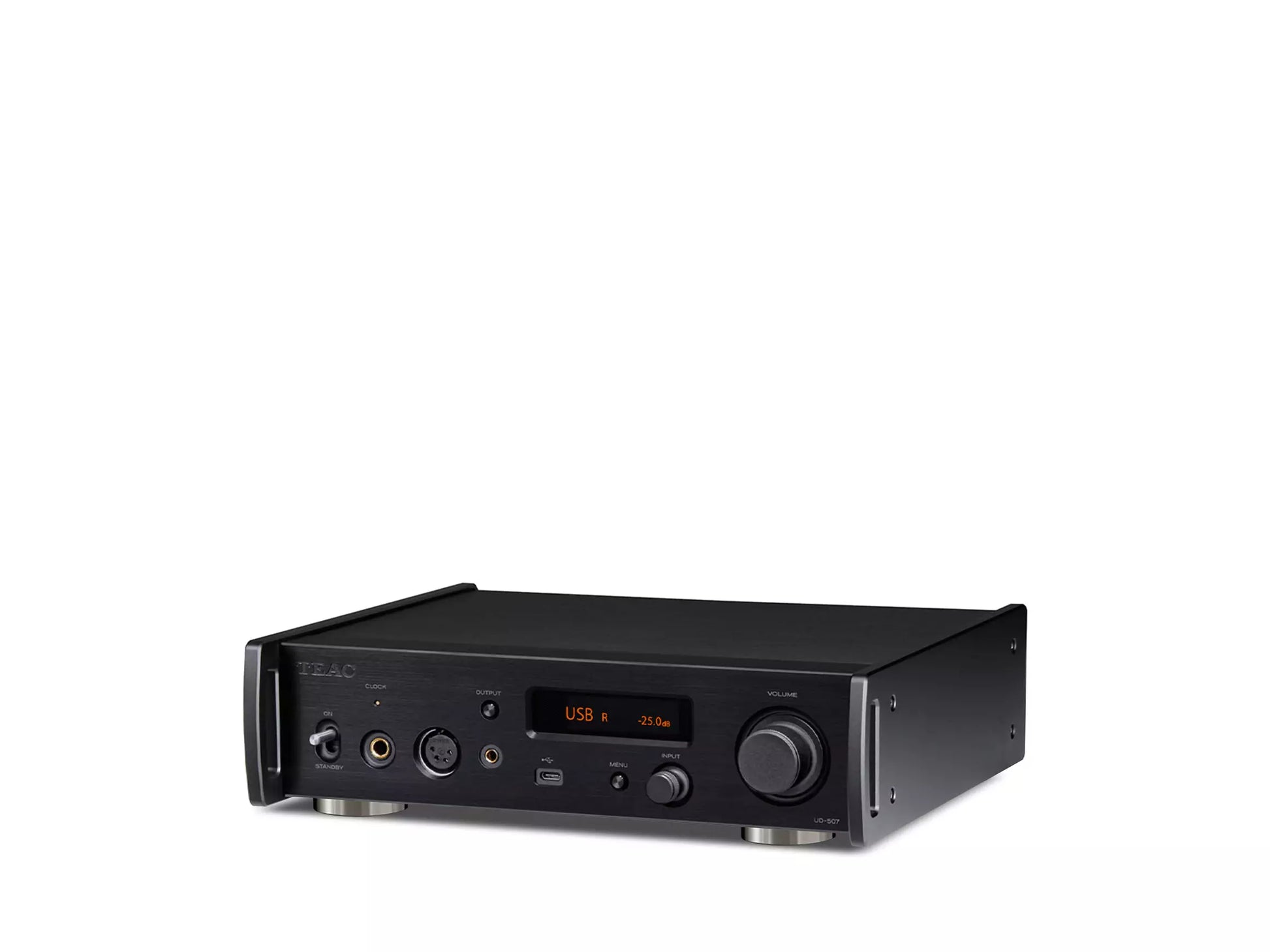 TEAC UD-507 USB-DAC und Kopfhörerverstärker für hochauflösende digitale Audiowiedergabe in HiFi-Qualität.